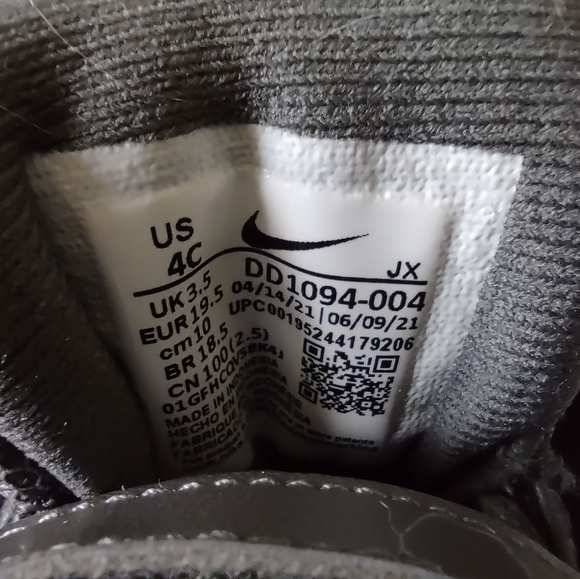 NIKE REVOLUTION 5 TODDLER Grey Running SHOES SIZE 4C BQ5673 Lightweight GOOD - Picture 15 of 15